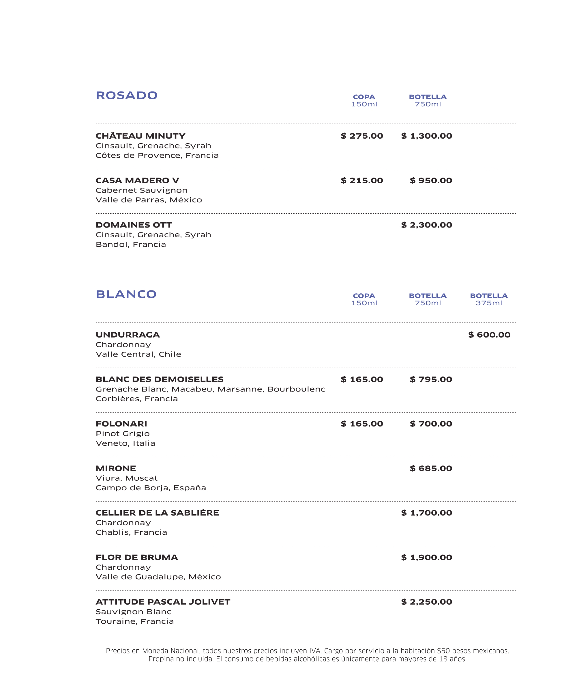 Photo of the hotel Sofitel Mexico City Reforma: Inroom dining menu esp ing final 11